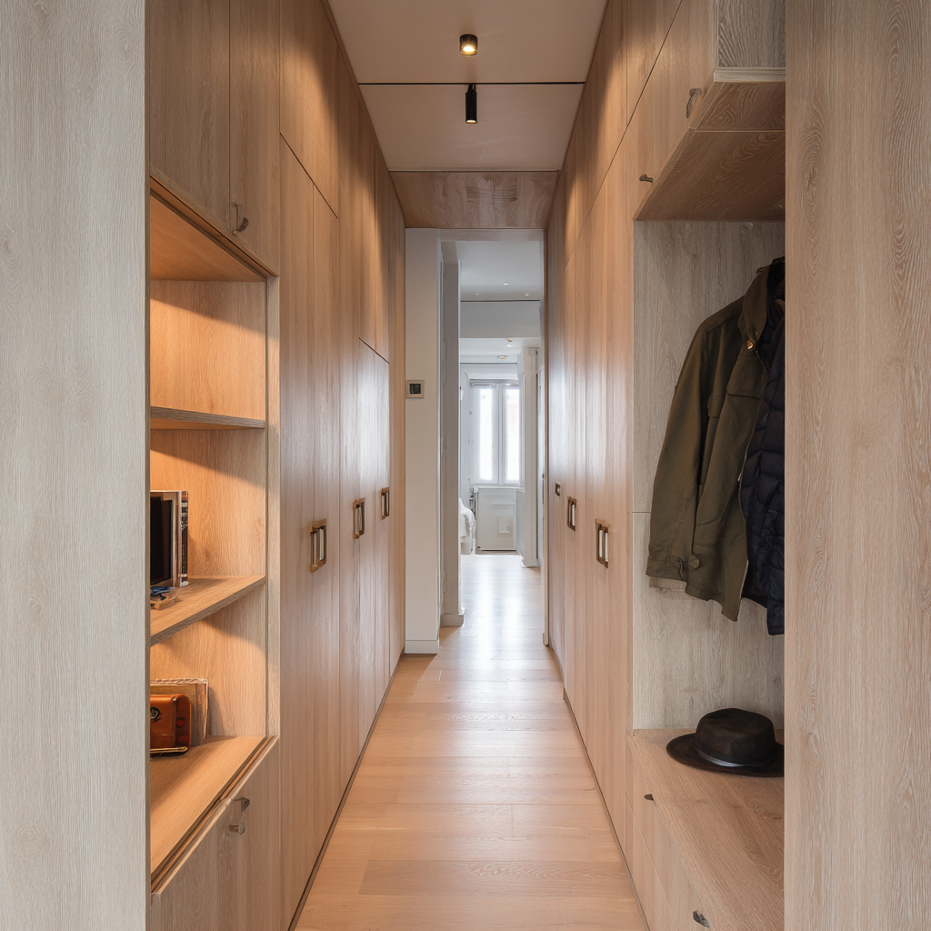 Ugradbeni ormar za hodnik po mjeri za stan u Zagrebu