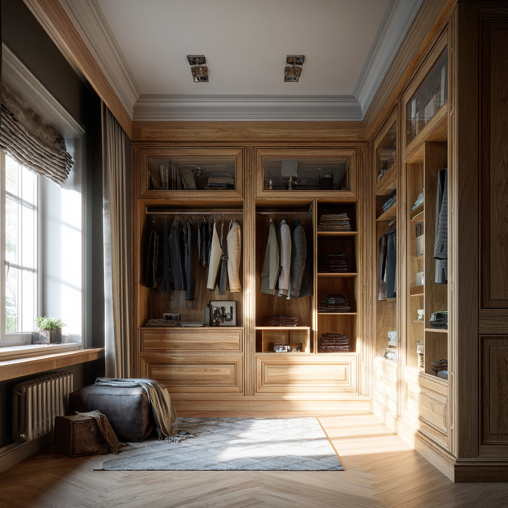 Ormar od punog drveta po mjeri za zagrebački stan