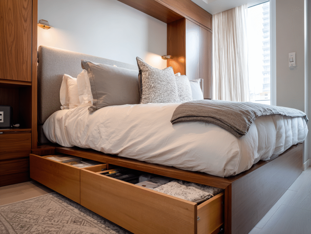 Krevet po mjeri s ladicama za stan u Zagrebu